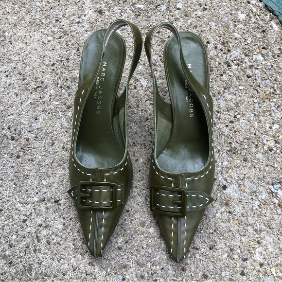 Marc Jacobs Leather Sling Back Heel - Picture 2 of 7